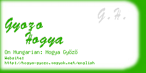 gyozo hogya business card