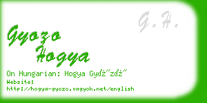 gyozo hogya business card